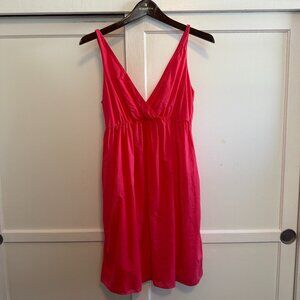 Old Navy Sleeveless V-Neck Dress, Summer Beach Dress, Bright Pink, Size S
